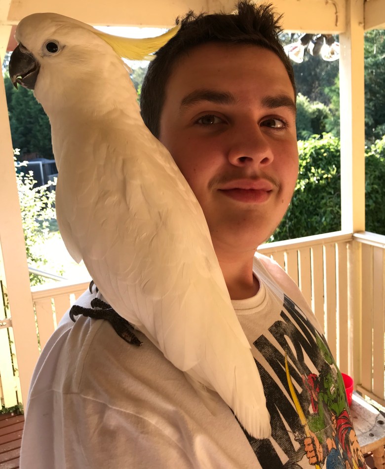 Will Hazzard and Billy the Cockatoo